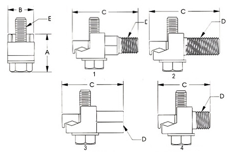 Bronze Vise Connectors